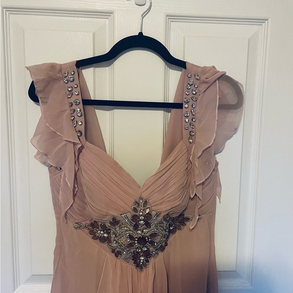 Gorgeous Dusty Pink Chiffon Long Dress - Picture 6 of 7